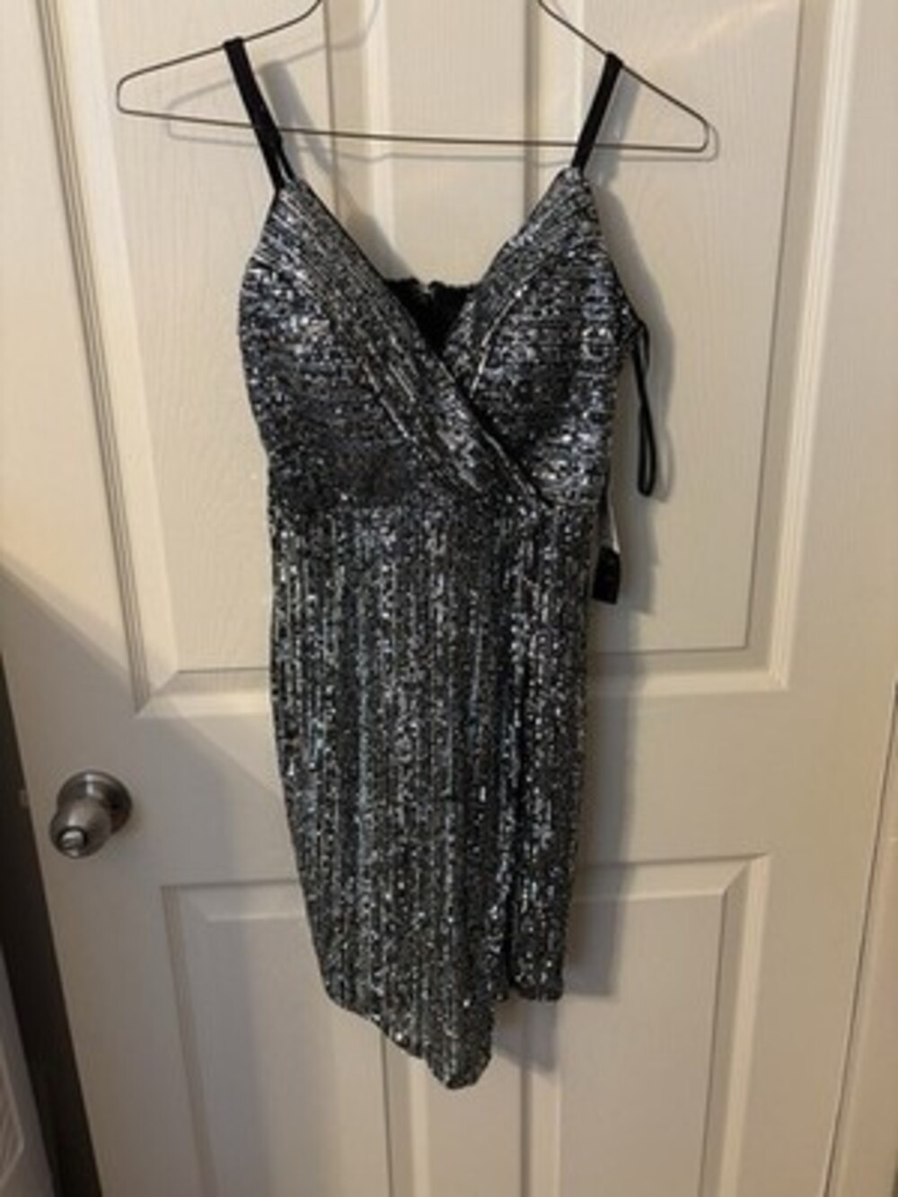 Trixxi Silver Sequin Mini Dress Size 5